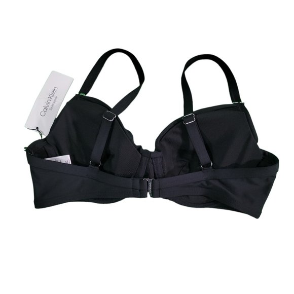 Calvin Klein womens Twist Underwire Bikini Swimsuit Top Sz M - Picture 3 of 6